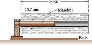 Determine the maximum value (magnitude) of the bending moment for the mandrel that extends 50% into the roll. The paper roll weighs 0.20 N.