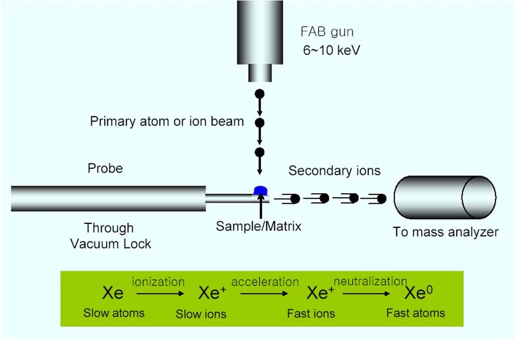FAB Ionization Sources FAB source also called liquid