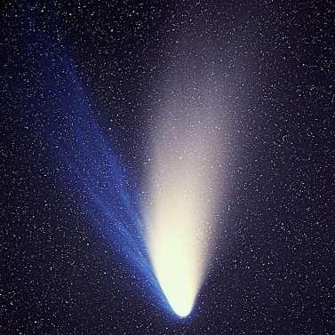 materials that make up the comet begin to escape out into space.