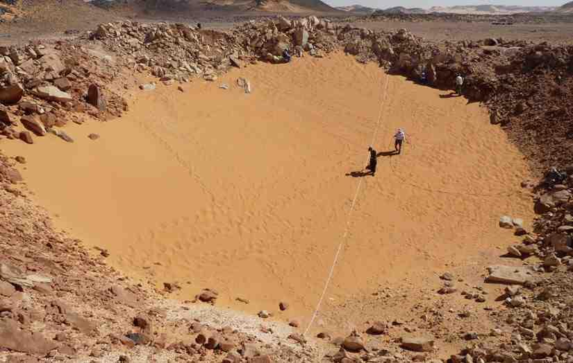 The Kamil Crater! The Kamil crater was discovered in 2008 using Google Earth! it is located in a remote part of the Sahara desert! The crater is 45 metres wide, and less than 5000 years old!