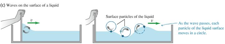 Some waves have both transverse and longitudinal components as in the case of waves on the surface of a liquid.