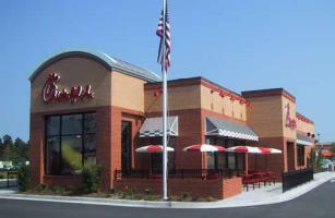 Chick-Fil-A is located at on the north side of Sam Houston