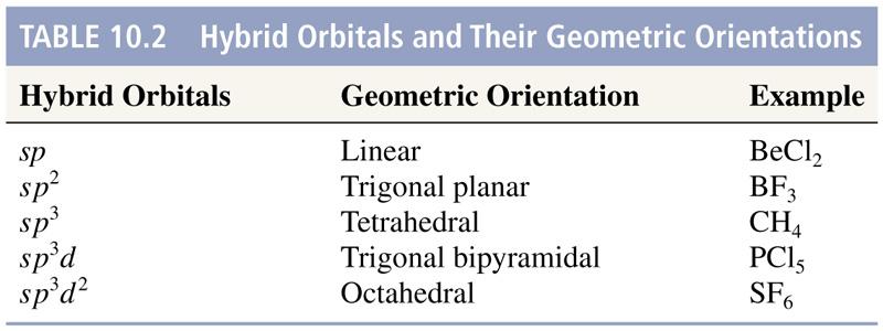 Hybrid Orbitals and Their Geometric