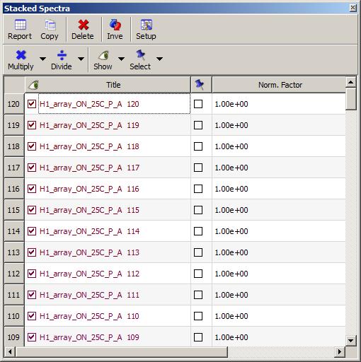 To re-process all or selected spectra Spectra are automatically processed when they are opened, but sometimes you need to manually re-process all or some of them Which ones will be changed when you
