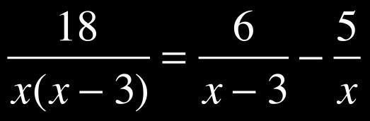 problem and not an expression problem because of the equal sign.