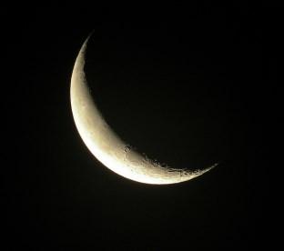 Crescent Moon When the face of the moon is less