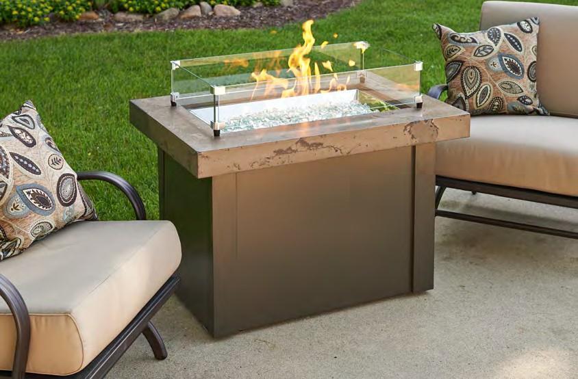 and fire is timeless Outdoor-rated faux stone and durable