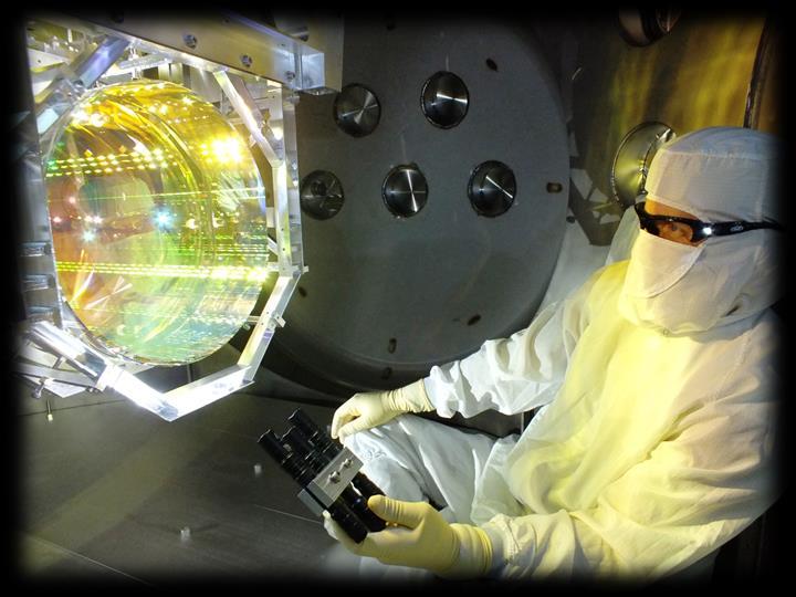 The Advanced LIGO detectors 40 kg fused silica optics very high optical quality NPRO CW Laser d:yag @ 1064nm up to 200W Up to