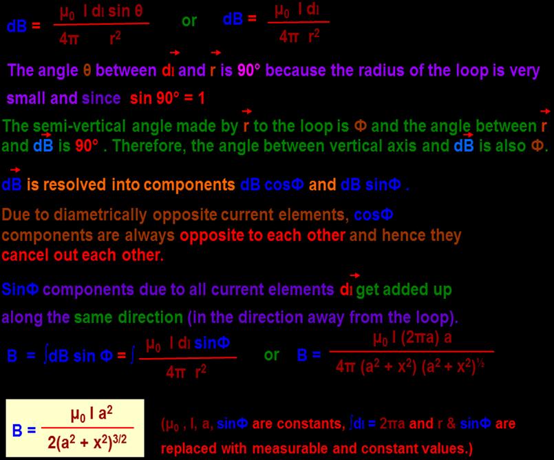 Derivation: = = = = =8 8 Using Ampere s circuital law, Obtain the expression for the