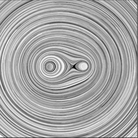In an iron filings representation, the magnetic fields are