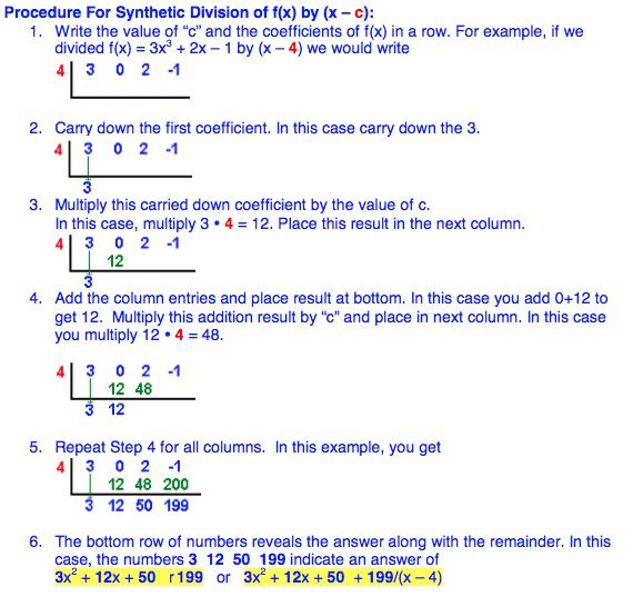 Notes 2-7 Dividing Polynomials EXAMPLE: Divide by using long division: ( 3x 4 2x 1) (x 1) Synthetic Division - The Shortcut for Dividing by