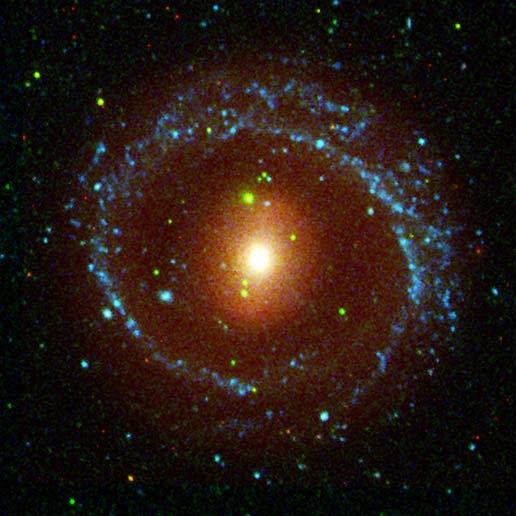 This image from NASA's Galaxy Evolution Explorer shows the galaxy NGC