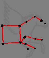 Constellations Here is the constellation of Pegasus, the winged