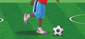DeShawn is playing soccer in the
