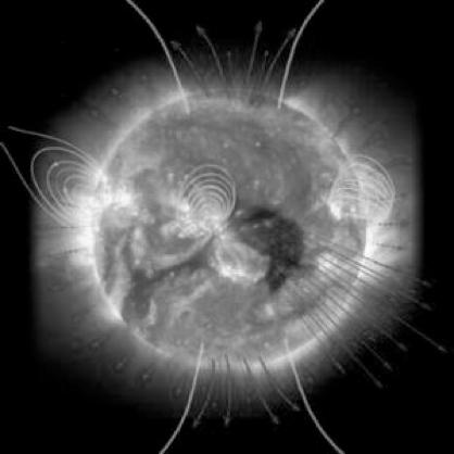 Solar Wind Not moving air, like on Earth Stream of