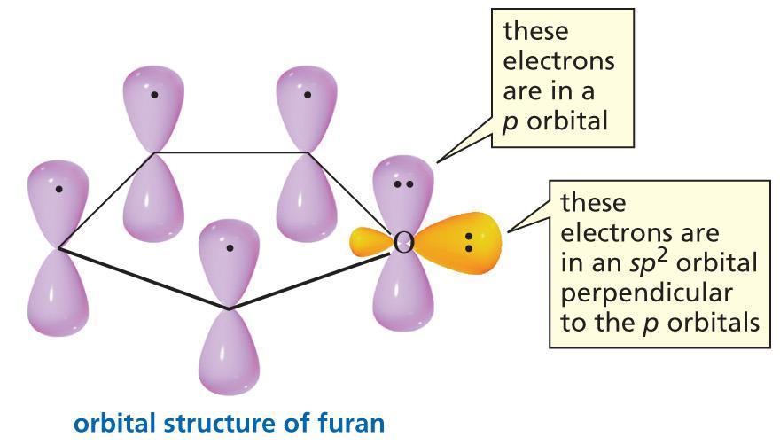 Furan O O Second lone pair is located in sp 2