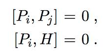 in a similar way for the energy-momentum four vector we find: P µ = (H/c, P i ) using and expanding to linear order