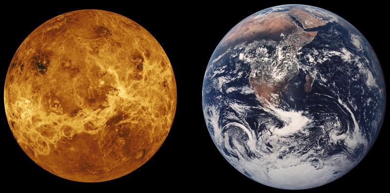 Venus and Earth So similar in size, mass, distance from the Sun, but yet so different from each