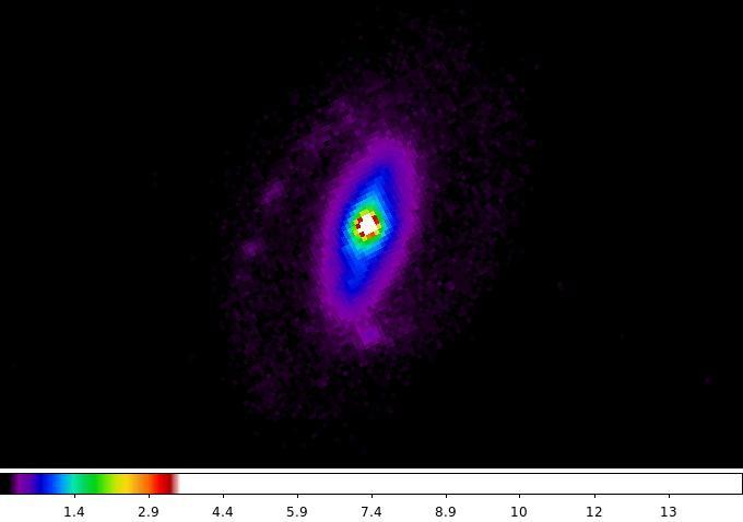 610 MHz emisison around SBS1428+529 SBS1428+429 has a Sy2 type AGN. It is an isolated spiral galaxy and has a regular disk structure.