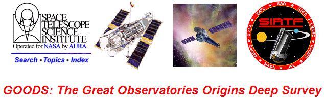 Great Observatories Origins Deep Survey (GOODS) Area: 150x2