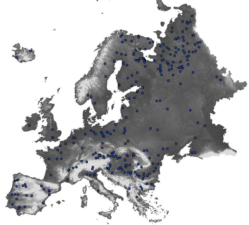 European SWAT database Discharge data