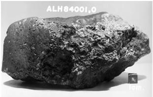 ALH84001 is a meteorite found in Antarctica that is an ancient rock from Mars 1.