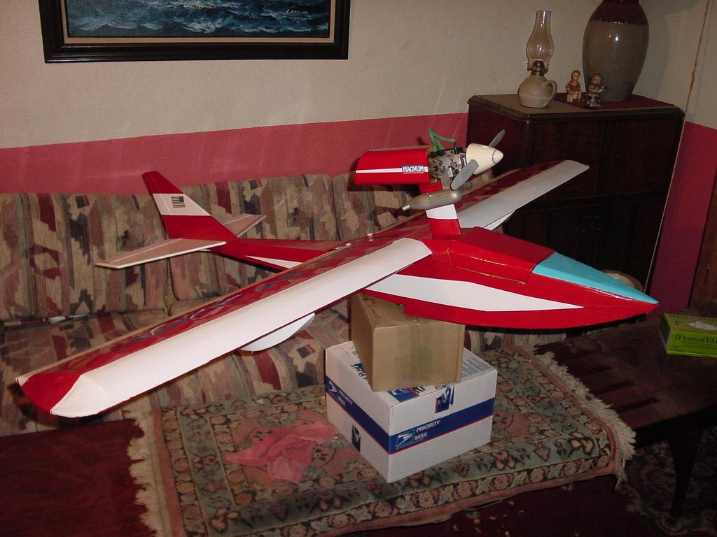 Member Items For Sale The Laker Boat Plane and Sukhoi and transmitter The Laker 70 wing span.