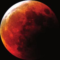 The photographs above show the different stages of a total lunar eclipse. During a lunar eclipse, the Moon can look reddish.