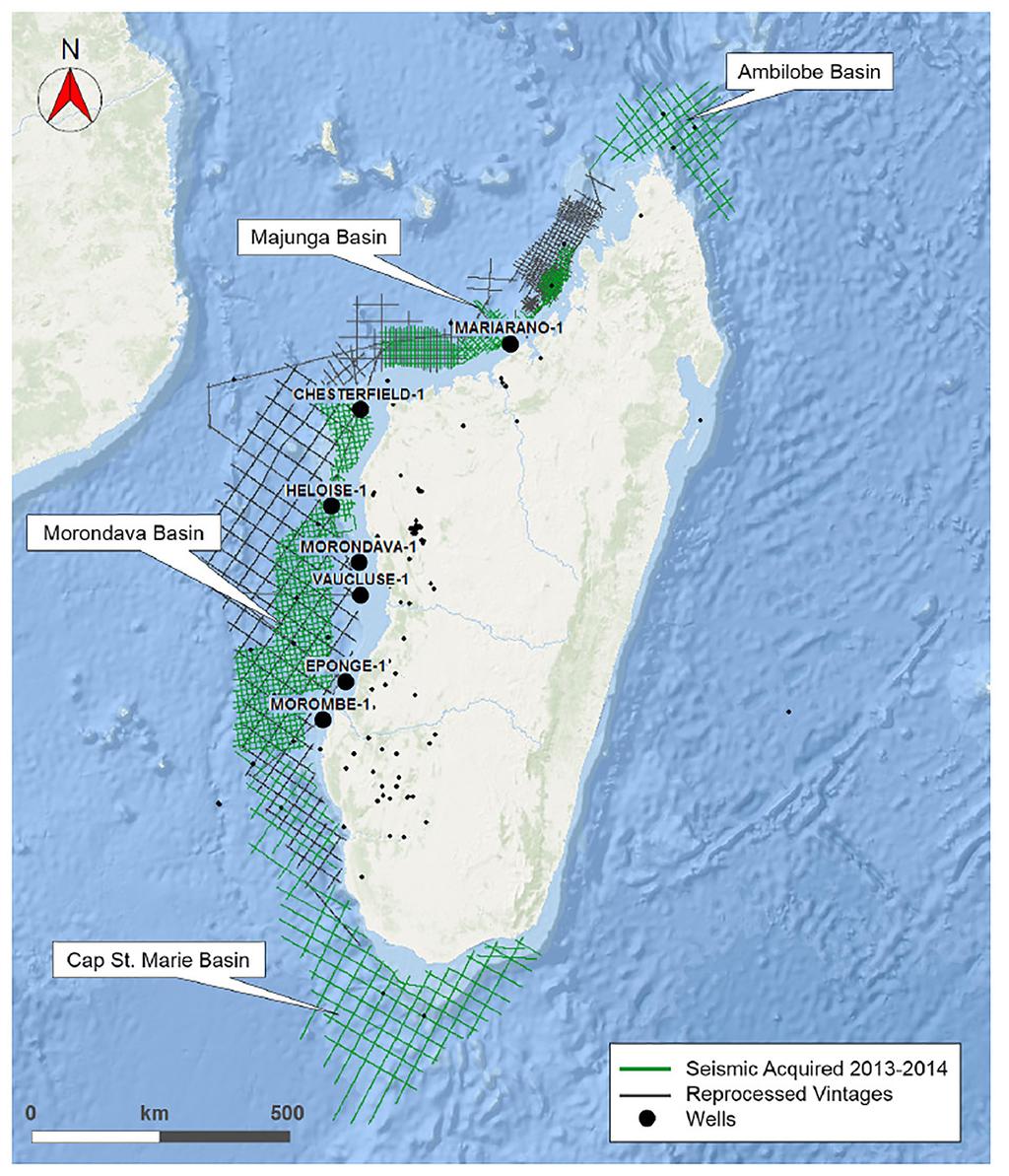 Summary TGS has completed a geophysical and geological study of the hydrocarbon prospectivity of the entire western offshore margin of Madagascar from the Cap St.