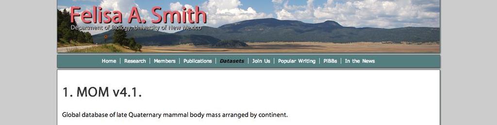 Body Mass Database: