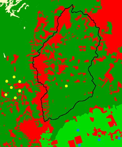Figure 5 Points of forest inventory sample near Tailândia municipality With the availability of INDE the Brazilian NSDI, the possibilities of integrating and analyzing many geospatial data is