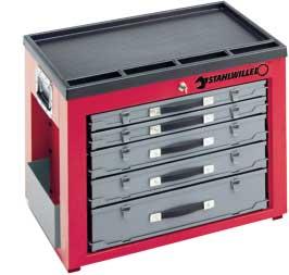 Magazines are placed on flat drawers and can be opened easily when the drawer is pulled out. The undersides are coated with non-slip, skydrol and oil resistant rubber.