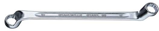 20 Double ended ring spanners P StahlwilleSTABIL offset, DIN 838/ISO 004 (metric sizes), Chrome Alloy Steel, chrome plated.