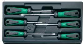 4 489 Set of six 3K DALL screwdrivers. Content: r 4820: 0.6 x 3.5 x 75 mm 0.8x 4 x 00 mm x 5.5 x 25 mm.2 x 6.5 x 50 mm k 4830: size ; size 2 3K DALL set of screwdrivers g S 964890 530 0.