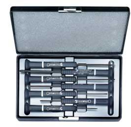 00 4756 o TOX screwdrivers DALL with hollow point (TOX TAMPE ESISTANT), Chrome Alloy Steel, chrome plated, black tips. Electronics Screwdrivers 4797 7 pieces Content: r 475: size 4 (0.3 x.