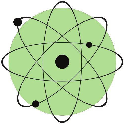 What the atom doesn't look like: This is NOT what an atom looks like!!! If an atom was magnified so that the nucleus was the size of a baseball, the atom would have a radius of 4 km.