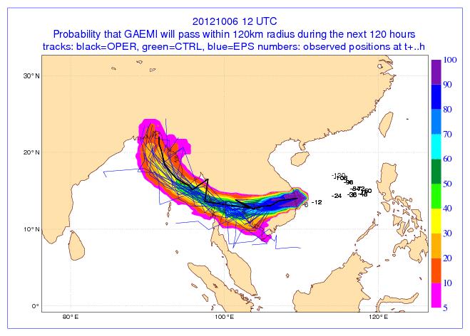 Tropical Cyclone GAEMI and its affected to Cambodia Through the Tropical Cyclone Ensemble Track Information The low Pressure cell in the middle South China Sea was rapidly developed as the Tropical