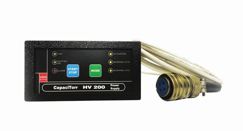 CapaciTorr HV 200 Power Supply HIGHLIGHTS Line Voltage Supply voltage: 110-240 V AC Frequency: 50-60 Hz Mains cord connector: IEC Type 6A 250V Over-voltage class: Cat II Line Protection Required