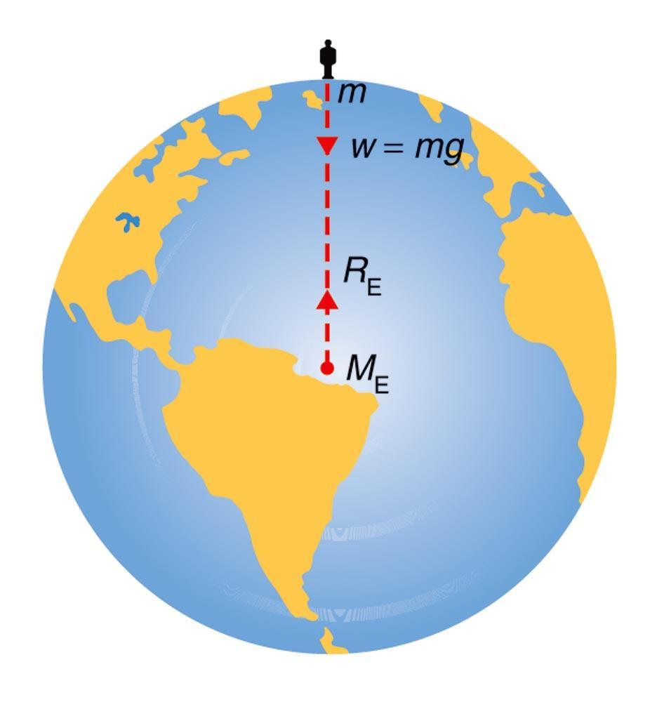F = Gm 1 m 2 r 2 For a homogeneous sphere the gravitational force
