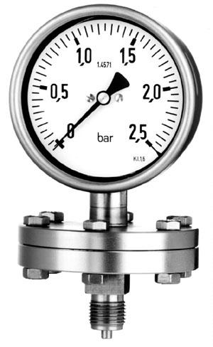 Mechancal Pressure Gauges - Elastc-element gauges: Contan an elastc elements that deforms under