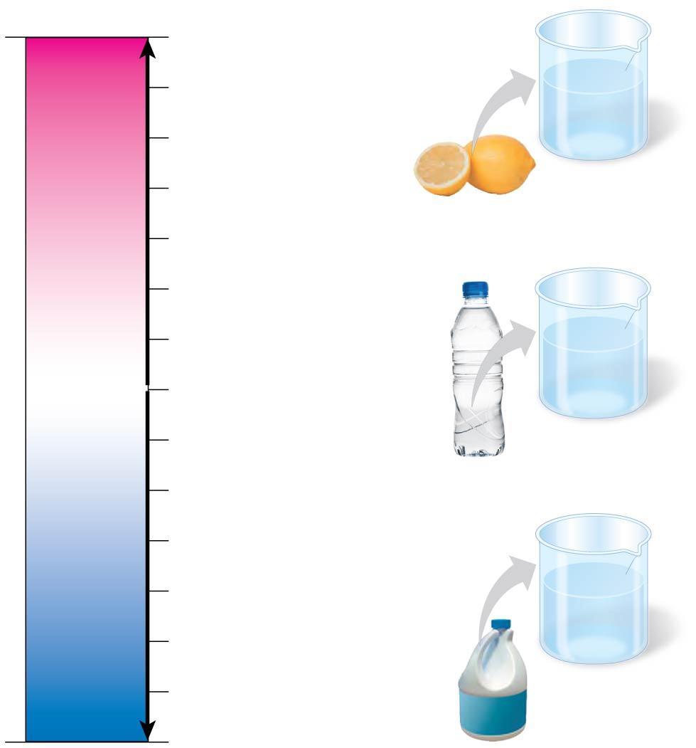Increasingly BASIC (Higher OH concentration) Increasingly ACIDIC (Higher H + concentration) Figure 2.