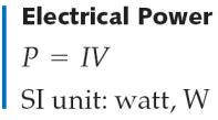 2-3 Energy and Power in Electric Circuits When a charge moves across a potential difference, its potential energy changes: Therefore, the power it takes to do this is Energy Transfer in the Circuit