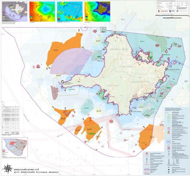 4.1.3. Area covered Internal waters and territorial sea around Hiiu island (marine areas around Hiiu County) Size of the area: 3786,3 km 2. 4.1.4. Historic development Part of the area of Hiiu island pilot project was initially covered in the BaltSeaPlan project.