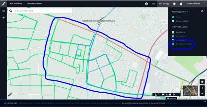 Mapillary website and on the map from Here Map Creator, ticking the mapillary coverage layer and can be viewed by any user of the two mobile GIS platforms.