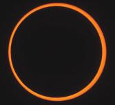 solar eclipse. A solar eclipse occurs during a new moon, when the Moon is directly between Earth and the Sun (Figure 3).