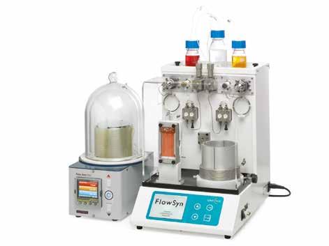 greatly enhanced flow capacity (up to 100 ml/min) and reactors up to 60 ml to deliver a versatile and highly productive continuous flow system for high throughput single reactions.