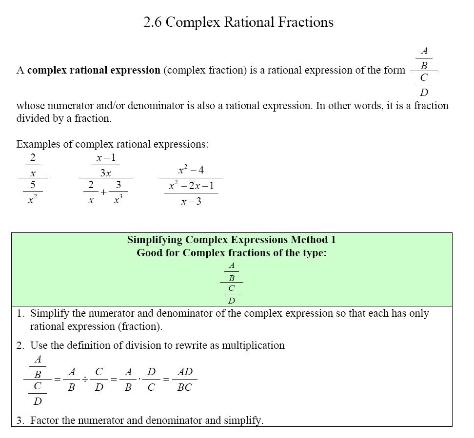 2.6. Complex Rational Fractions www.