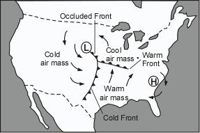 Page 6 of 17 Mexico, Pacific Ocean, or Atlantic Ocean, a cold front develops and the warm moist air rises above the cold front.
