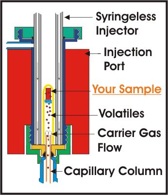 Injection Devices Gases can be introduced into the column by