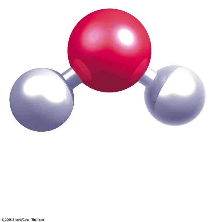 Water Is a Polar Covalent Molecule Molecule has no net charge slight negative charge on the oxygen atom ( ) O Oxygen end has a